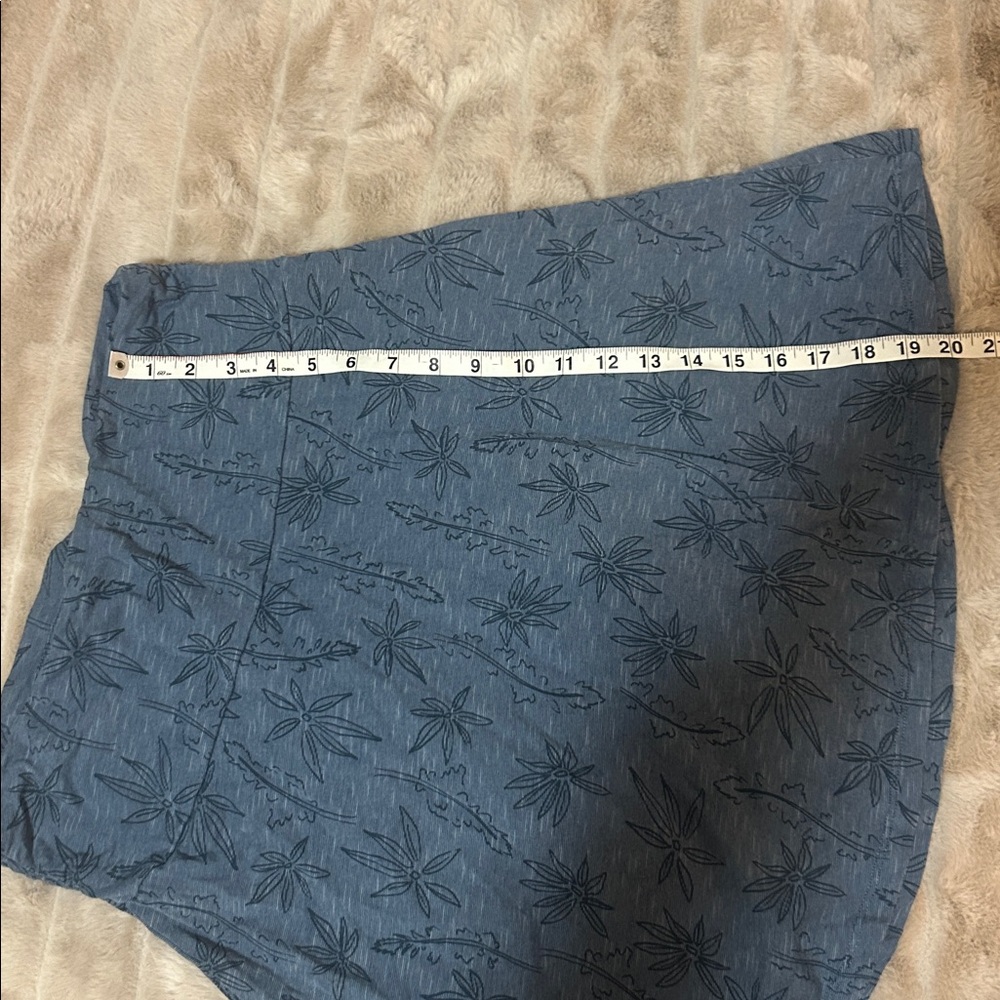 Toad&Co Blue Floral A-Line Skirt, size m - Picture 4 of 5